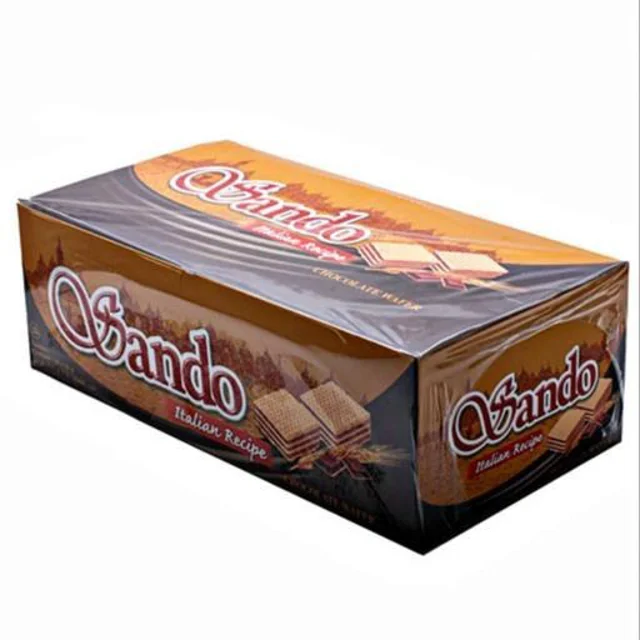 قیمت خرید ویفر شکلاتی ساندو بسته ۲۴ عددی Sando